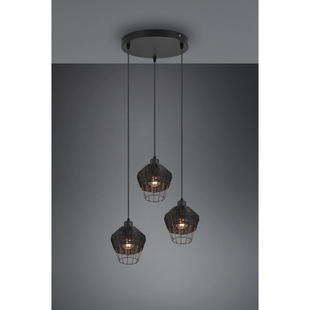 Reality Borka Pendelleuchte Schwarz, 3-flammig main product photo
