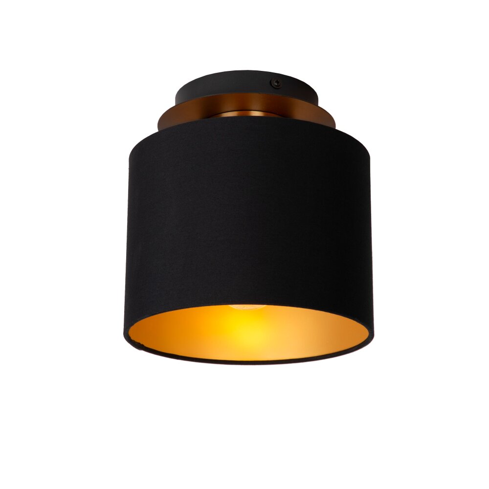 Lucide FUDRAL Deckenleuchte Gold, Messing, Schwarz, 1-flammig main product photo