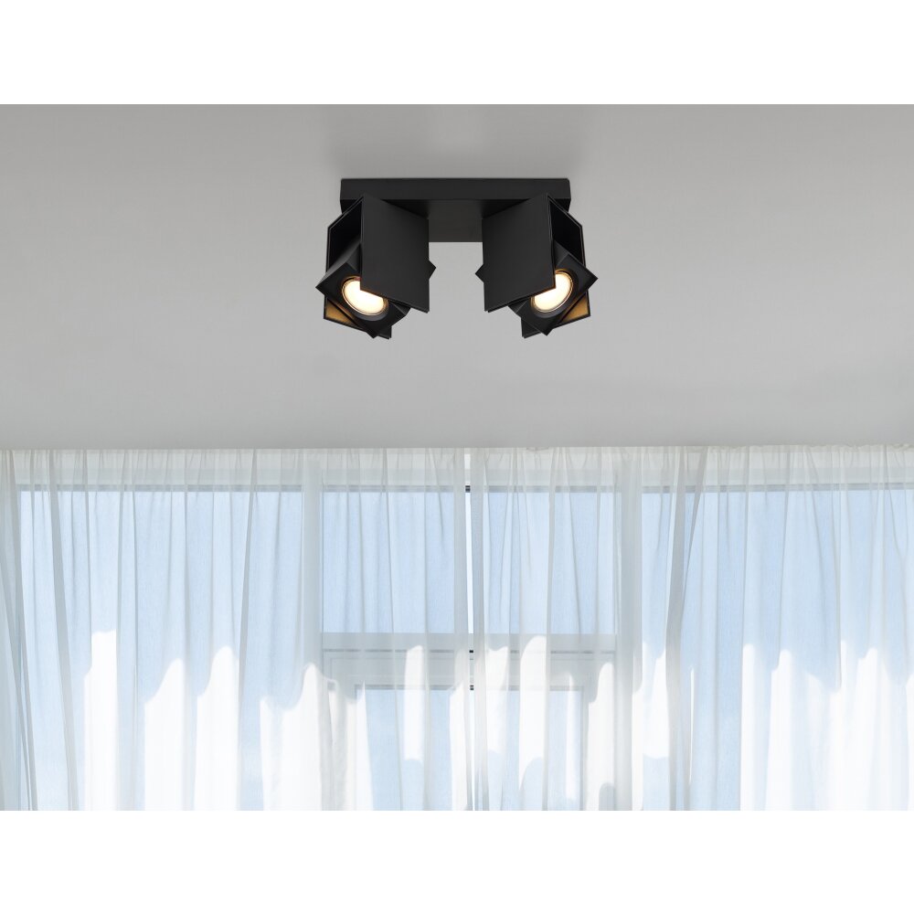 Globo RORY Deckenleuchte Schwarz, 2-flammig main product photo