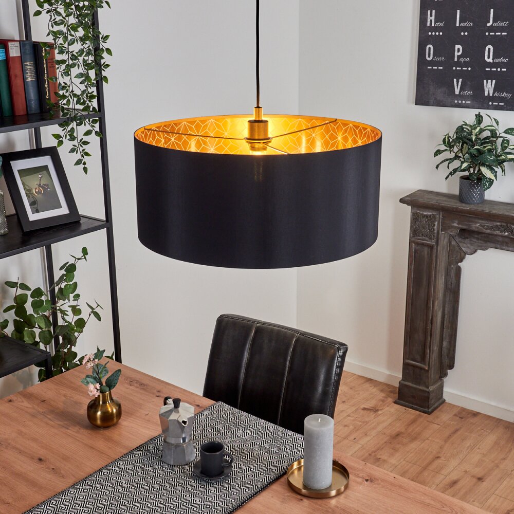 Venthon Hängeleuchte Schwarz, 1-flammig main product photo
