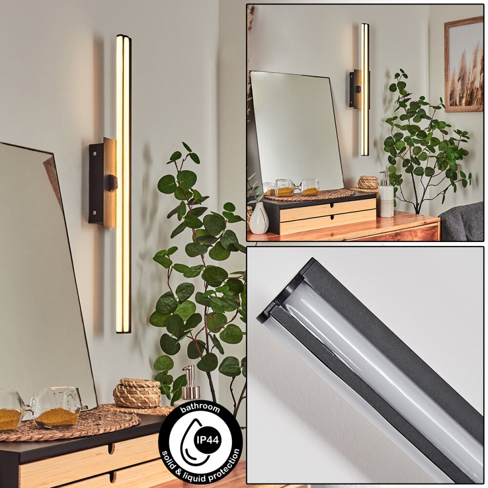 Aspers Spiegelleuchte LED Schwarz, 1-flammig main product photo