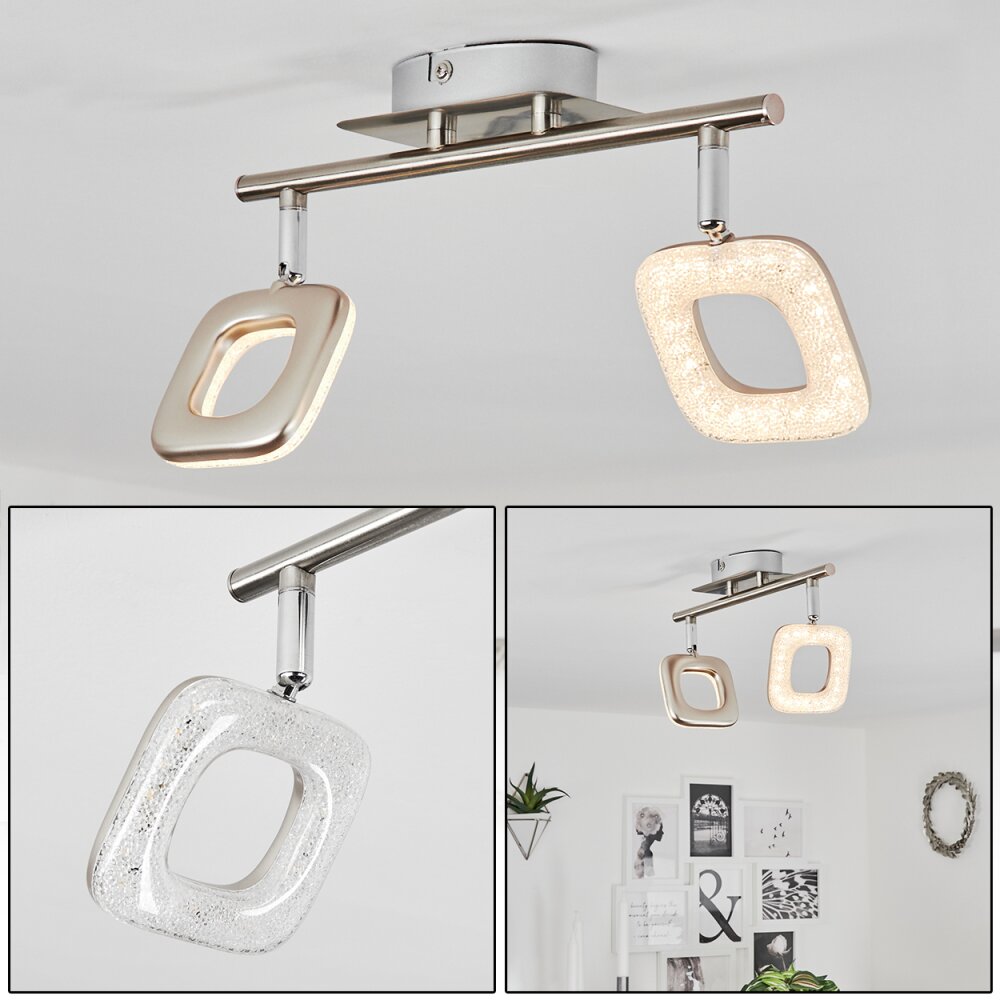 Villenauxe Deckenleuchte LED Chrom, Nickel-Matt, 2-flammig main product photo