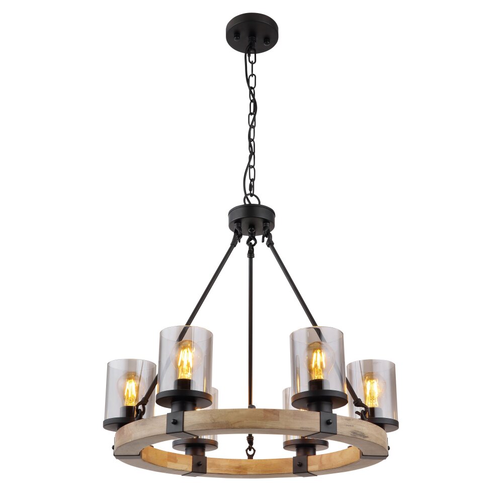 Globo LILA Hängeleuchte Braun, Schwarz, 6-flammig main product photo