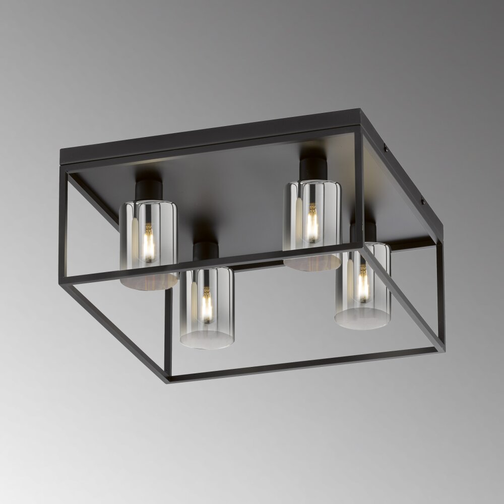 Fischer & Honsel Iska Deckenleuchte Schwarz, 4-flammig main product photo