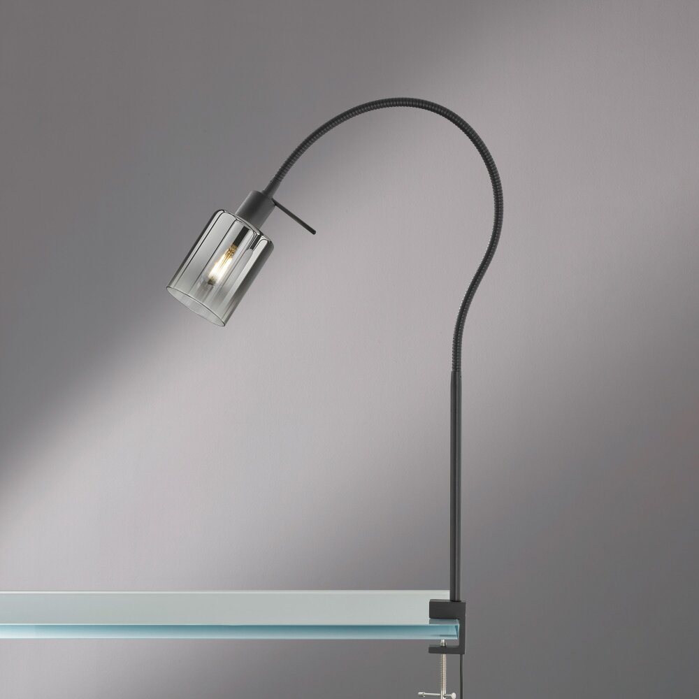 Fischer & Honsel Iska Klemmleuchte Schwarz, 1-flammig main product photo