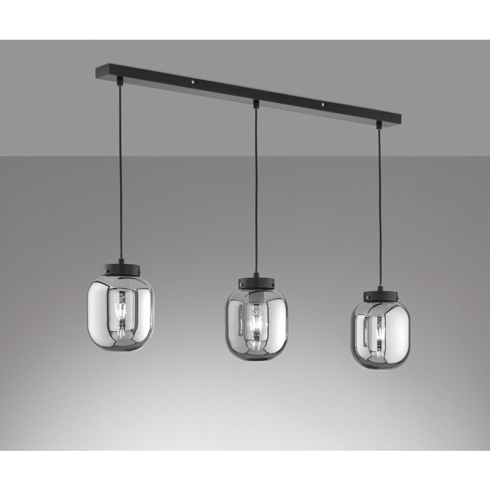 Fischer & Honsel Regi Pendelleuchte Schwarz, 3-flammig main product photo