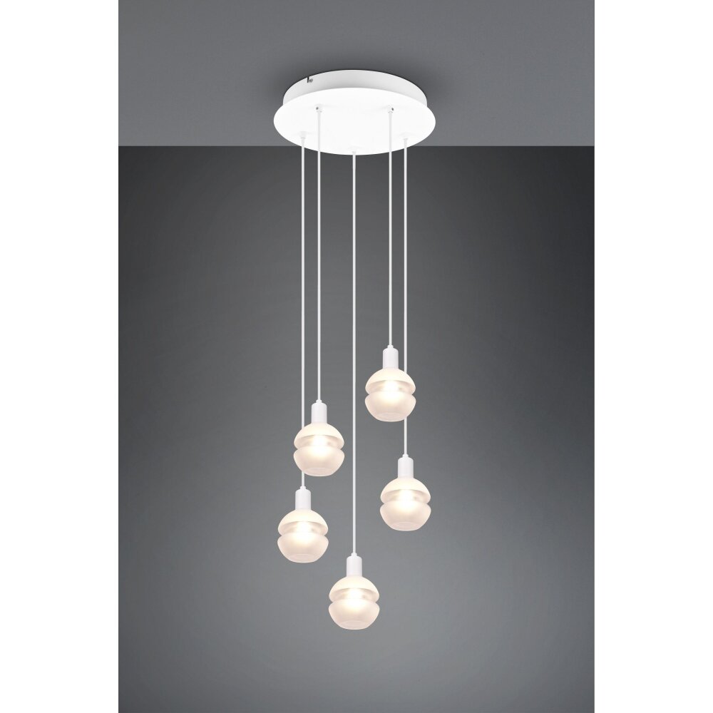 Trio Mela Pendelleuchte Weiß, 5-flammig main product photo