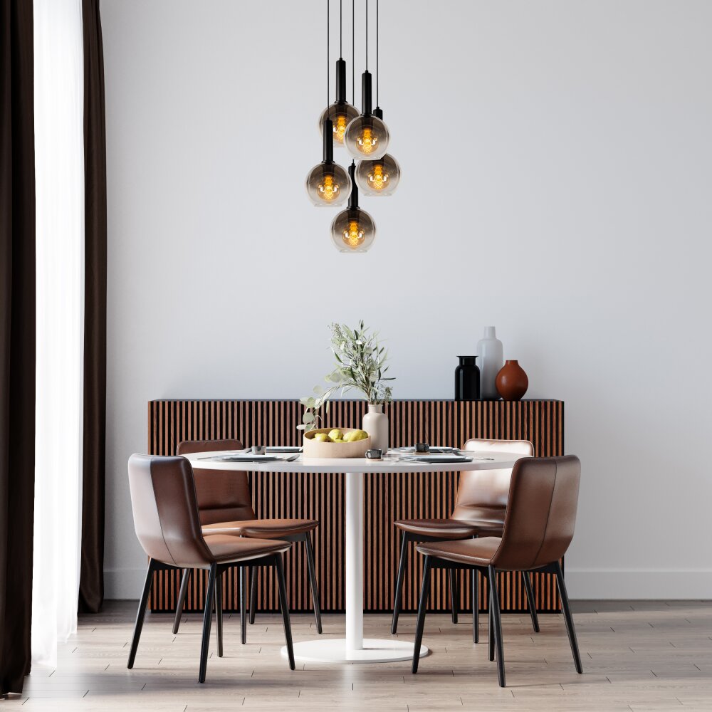 Lucide MARIUS Hängeleuchte Schwarz, 5-flammig main product photo