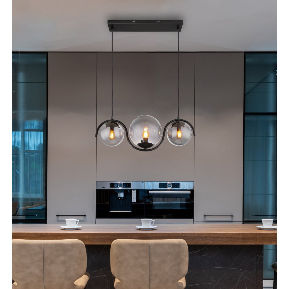 Globo PORRY Hängeleuchte Schwarz, 3-flammig main product photo