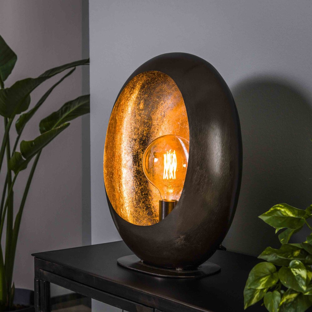 Avenue Tischleuchte Nickel-Matt, Schwarz, 1-flammig main product photo