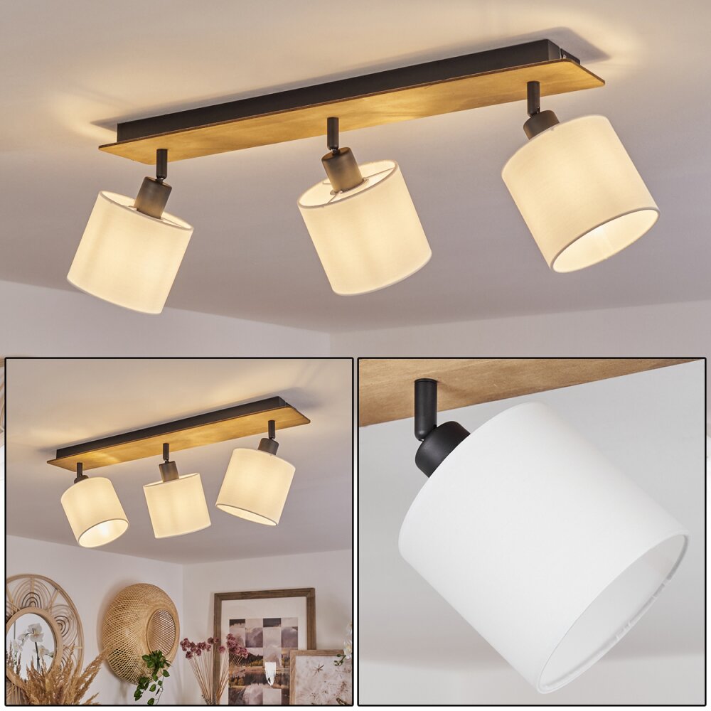 Alsen Deckenleuchte Holz dunkel, 3-flammig main product photo