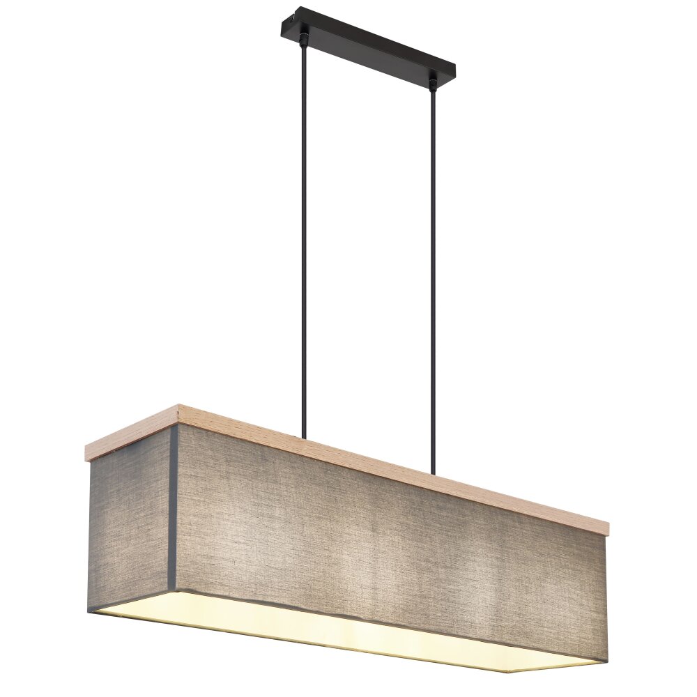 Globo OSSI Hängeleuchte Holzoptik, Schwarz, 4-flammig main product photo