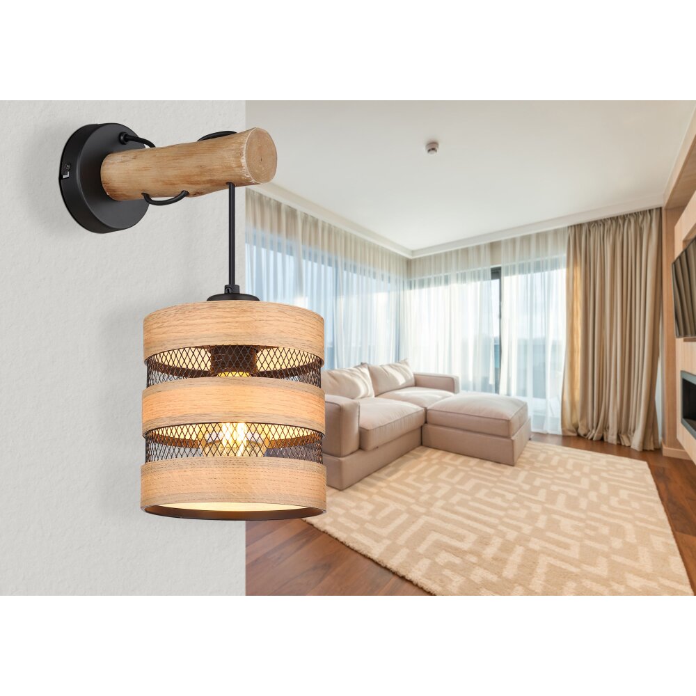 Globo SOENI Wandleuchte Schwarz, 1-flammig main product photo