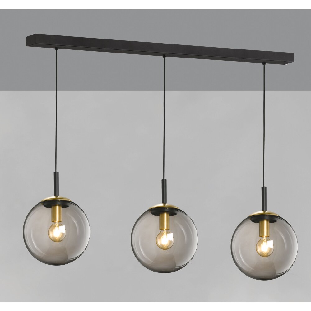 Fischer & Honsel Dini Pendelleuchte Schwarz, 3-flammig main product photo