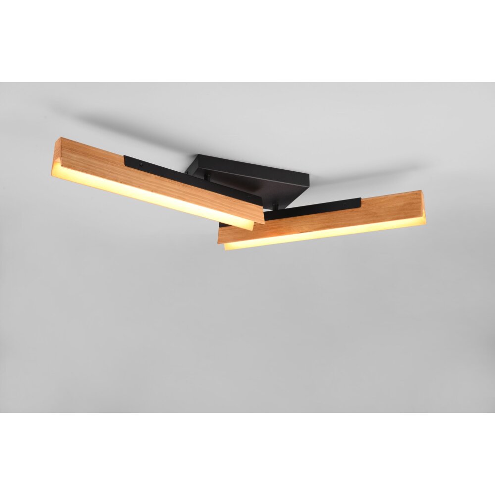 Trio Kerala Deckenleuchte LED Schwarz, 2-flammig main product photo
