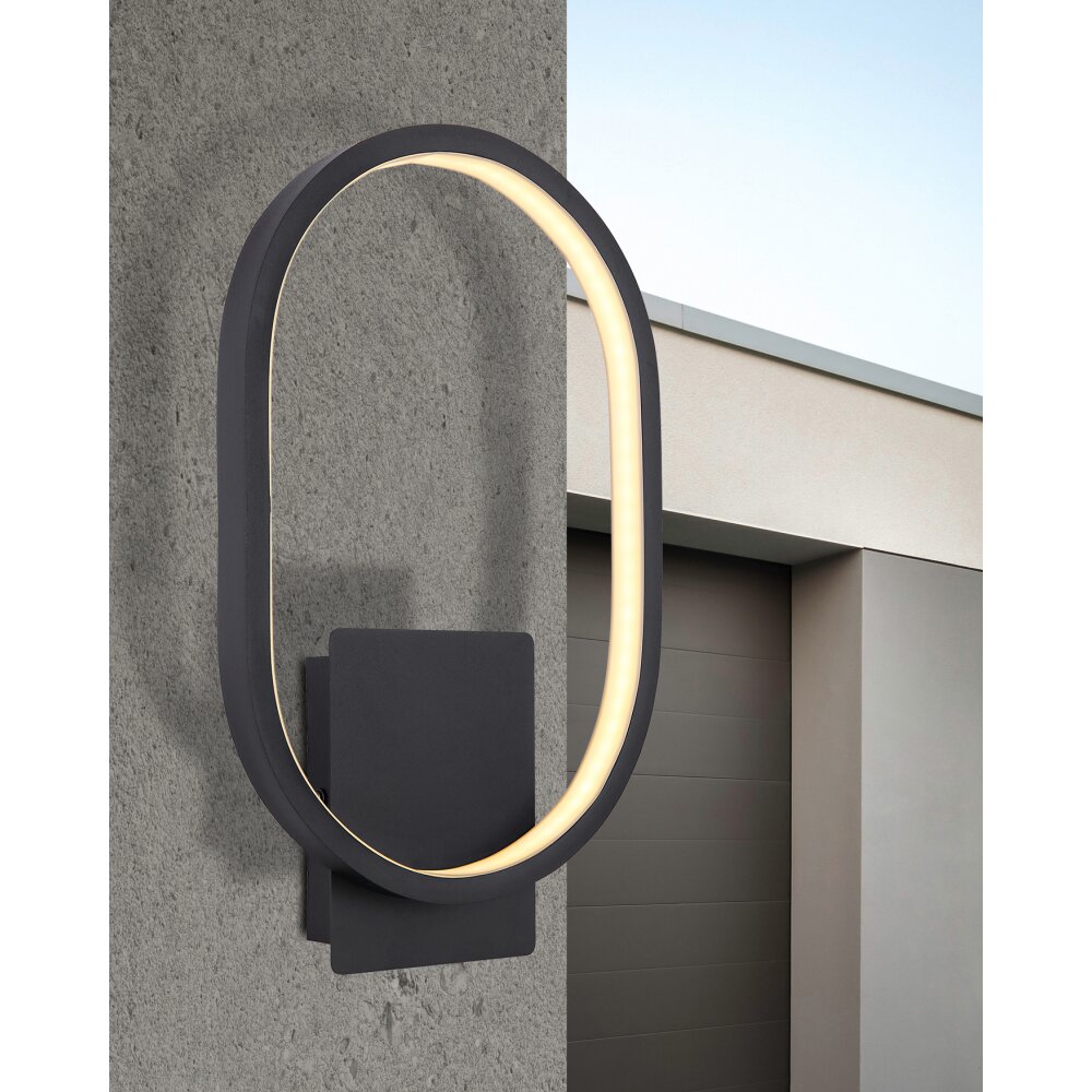 Globo NAGGY Außenwandleuchte LED Schwarz, 1-flammig main product photo