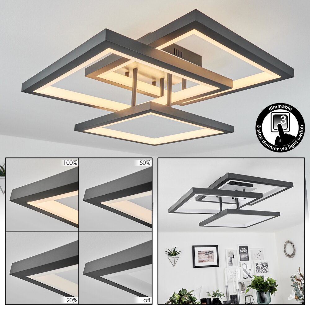 Solaro Deckenleuchte LED Grau, 1-flammig main product photo