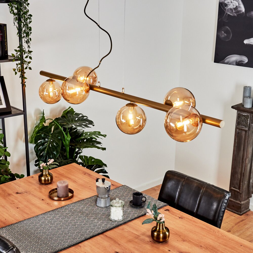 Remaisnil Pendelleuchte Messing, 6-flammig main product photo