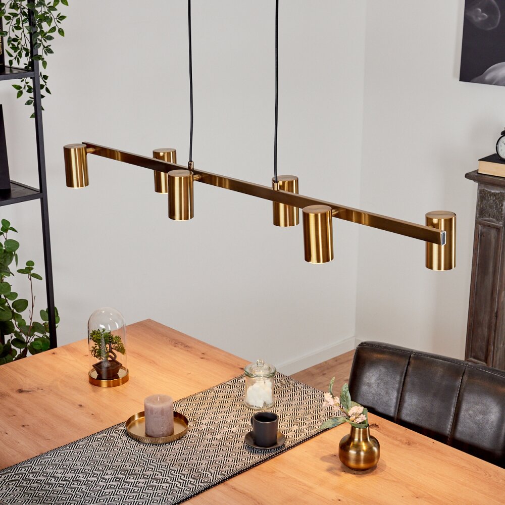 Zuoz Pendelleuchte Altmessing, 6-flammig main product photo