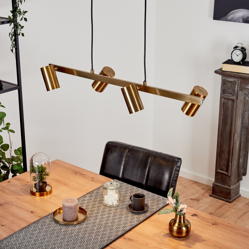 Zuoz Pendelleuchte Altmessing, 4-flammig main product photo