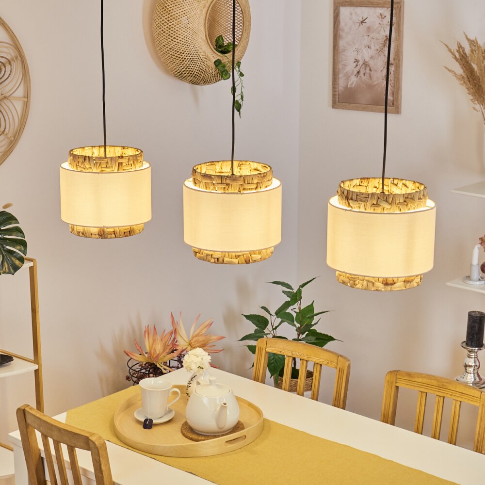 Marieux Hängeleuchte Naturfarben, Weiß, 3-flammig main product photo