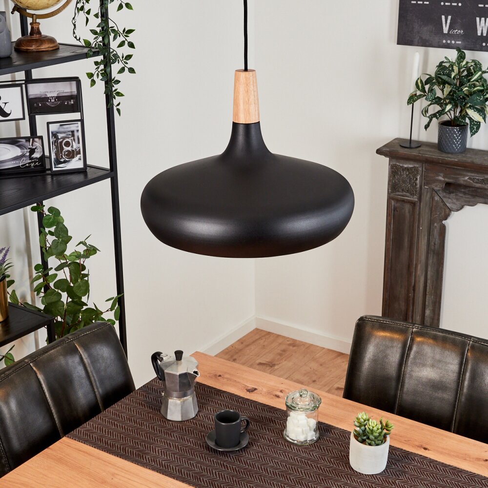 Mansle Hängeleuchte Naturfarben, Schwarz, 1-flammig main product photo