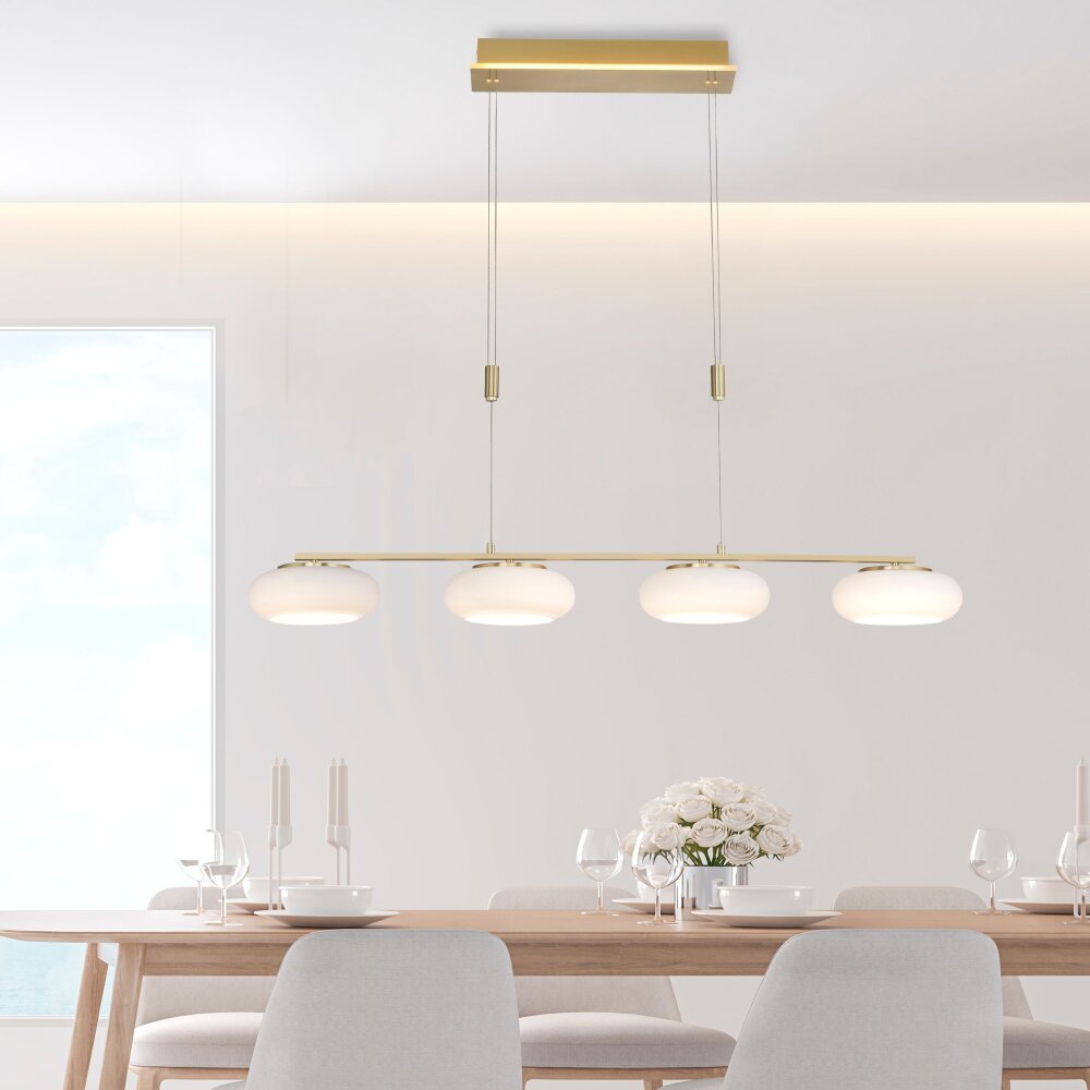 Paul Neuhaus Q-ETIENNE Pendelleuchte LED Messing, 4-flammig, Fernbedienung main product photo