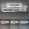 Paul Neuhaus PAAN Deckenleuchte LED Stahl gebürstet, 1-flammig, Fernbedienung