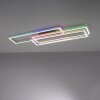 Leuchten Direkt FELIX60 Deckenleuchte LED Stahl gebürstet, 2-flammig, Fernbedienung, Farbwechsler