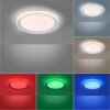 Leuchten Direkt LOLAsmart-LENI Deckenleuchte LED Silber, 1-flammig, Fernbedienung, Farbwechsler