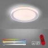 Leuchten Direkt LOLAsmart-LENI Deckenleuchte LED Silber, 1-flammig, Fernbedienung, Farbwechsler