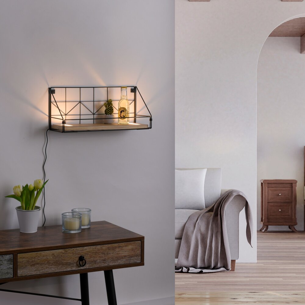 Leuchten Direkt BOARD Wandleuchte LED Braun, Schwarz, 1-flammig main product photo