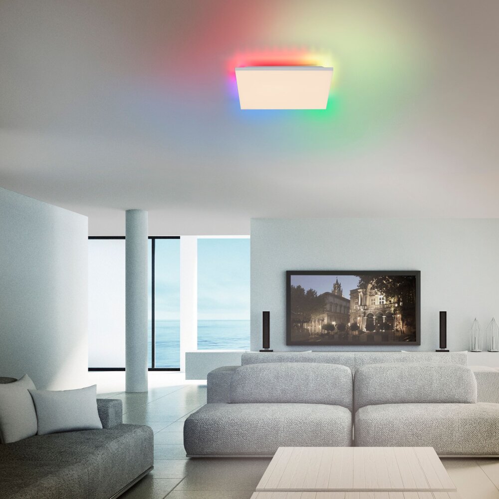Leuchten Direkt CONRAD Deckenleuchte LED Weiß, 2-flammig, Fernbedienung, Farbwechsler main product photo