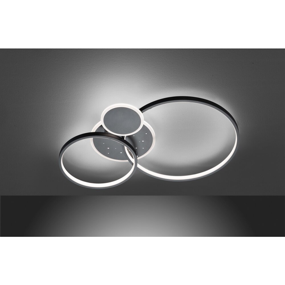 Wofi Leuchten KIAH Deckenleuchte LED Schwarz, 1-flammig main product photo