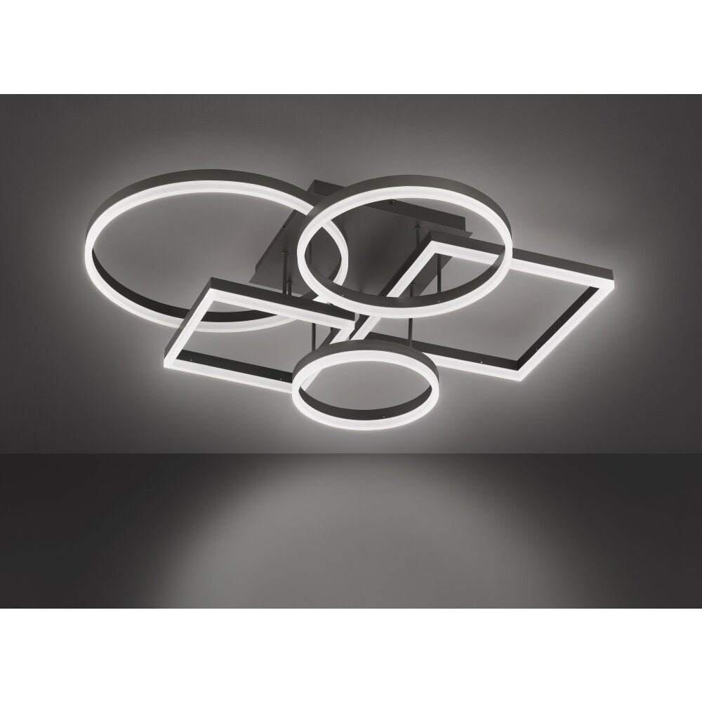 Wofi Leuchten VAASA Deckenleuchte LED Grau, 5-flammig main product photo