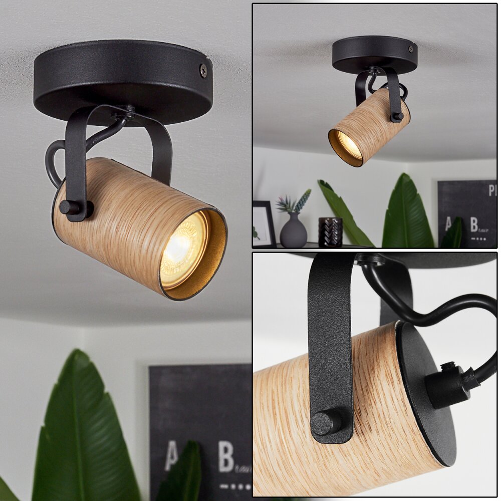 Beleco Deckenleuchte Naturfarben, Schwarz, 1-flammig main product photo