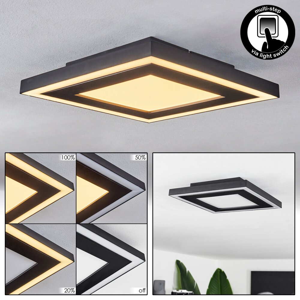 Audrieu Deckenpanel LED Schwarz, 2-flammig main product photo