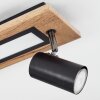 Sequeira Deckenleuchte LED Holzoptik, Schwarz, Weiß, 3-flammig
