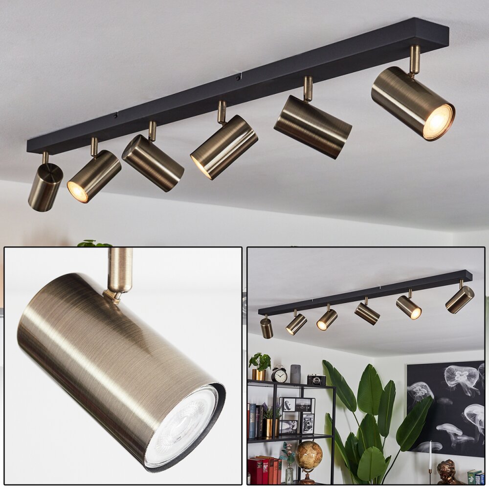 Javel Deckenleuchte Chrom, Schwarz, 6-flammig main product photo