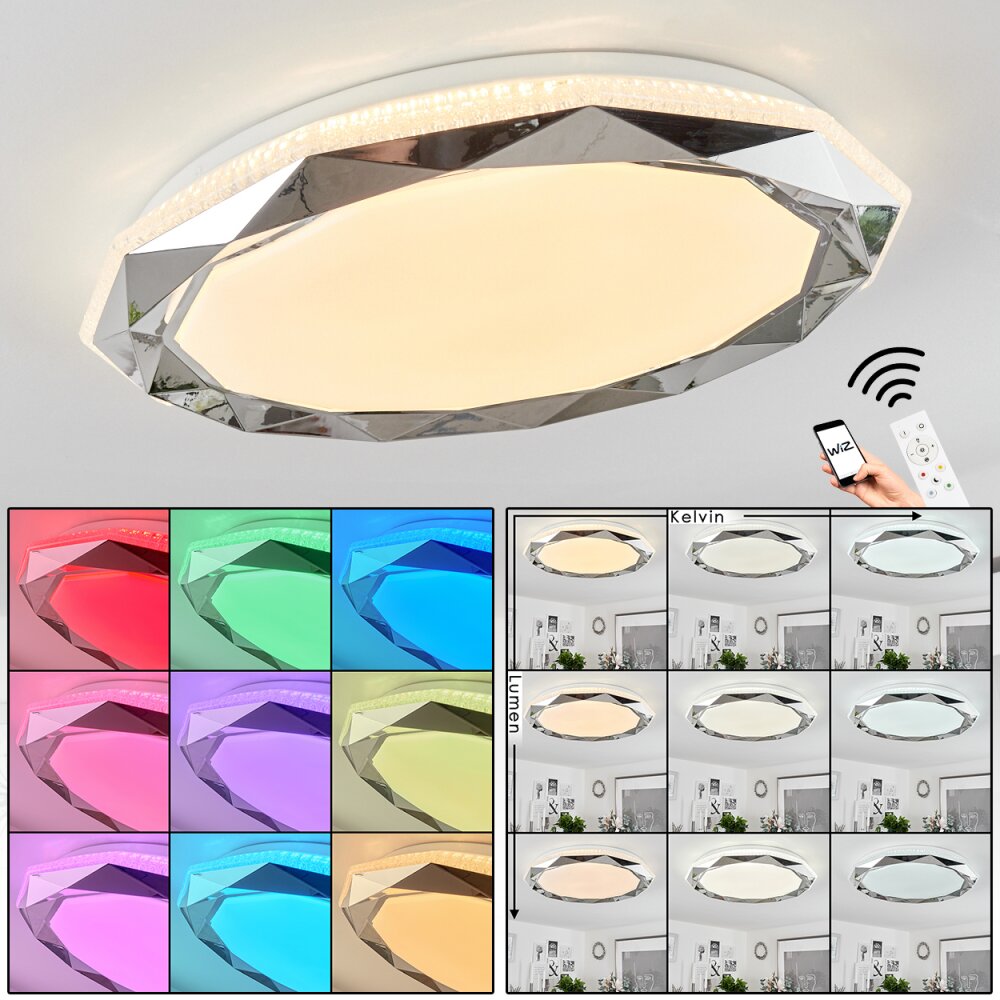 Lisei Deckenpanel LED Weiß, 1-flammig, Fernbedienung, Farbwechsler main product photo