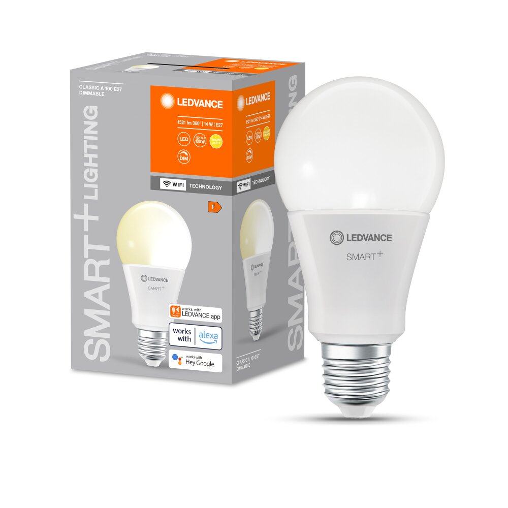 LEDVANCE SMART+ WiFi LED E27 14 Watt 2700 Kelvin 1521 Lumen main product photo