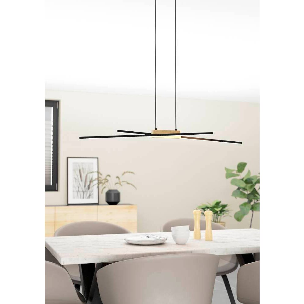 Eglo PANAGRIA Hängeleuchte LED Braun, Schwarz, 2-flammig main product photo