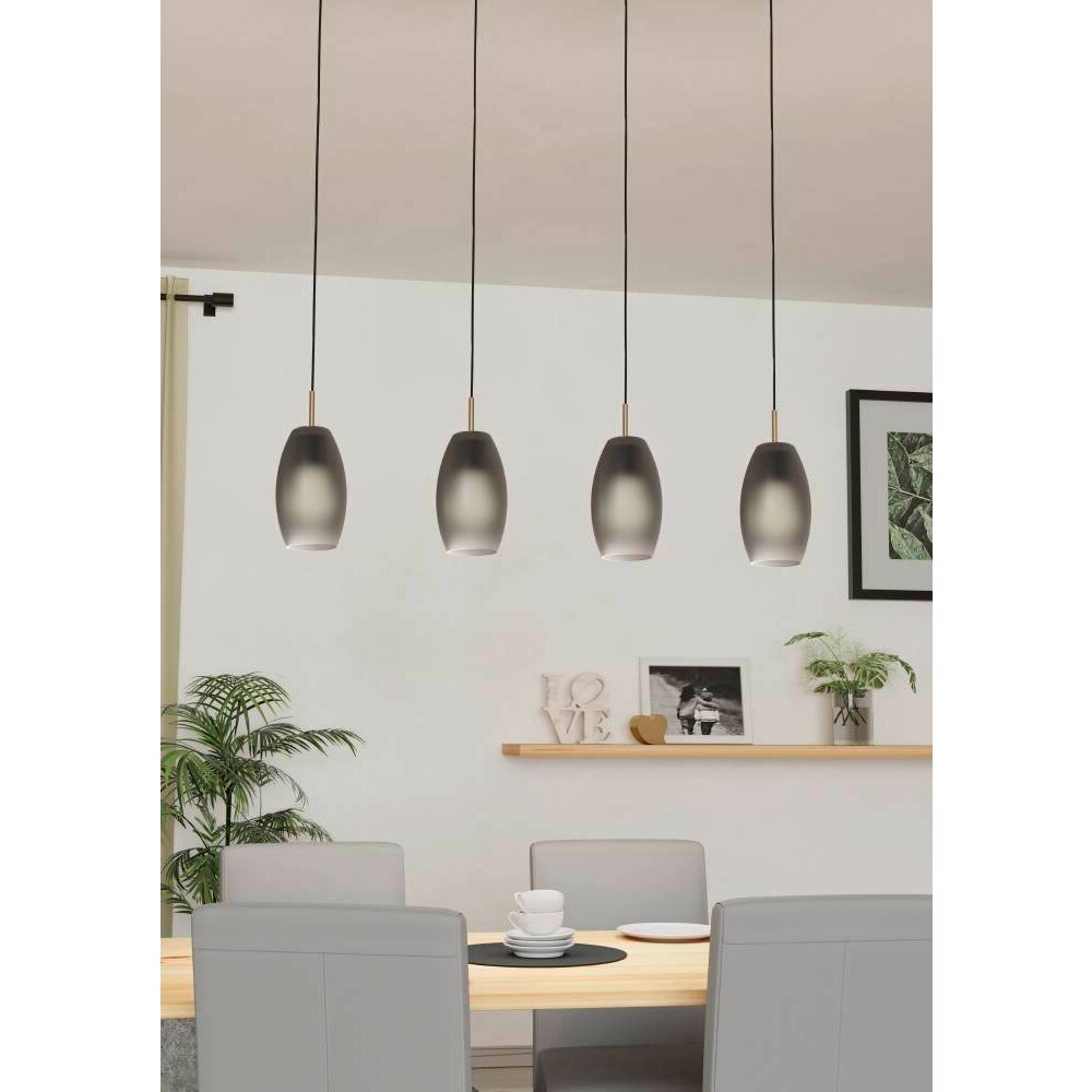 Eglo BATISTA Hängeleuchte Messing, Schwarz, 4-flammig main product photo