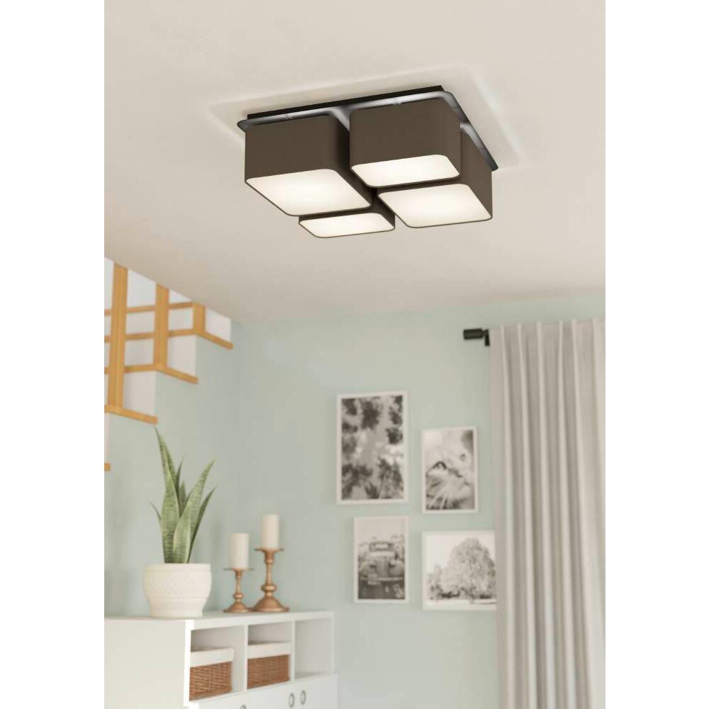 Eglo MORDAZO Deckenleuchte Schwarz, 4-flammig main product photo