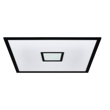 Eglo BORDONARA Deckenpanel LED Schwarz, Weiß, 1-flammig, Fernbedienung