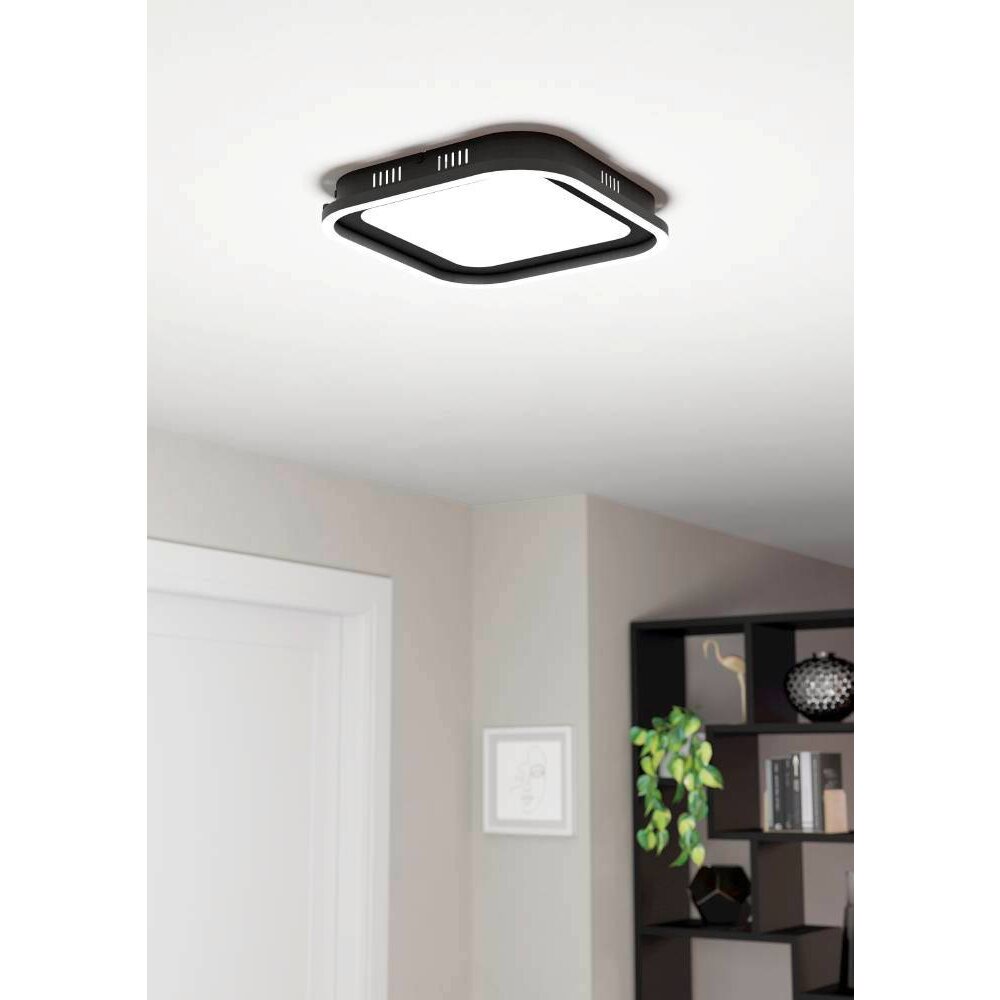 Eglo CALAGRANO Deckenleuchte LED Schwarz, 2-flammig, Fernbedienung main product photo