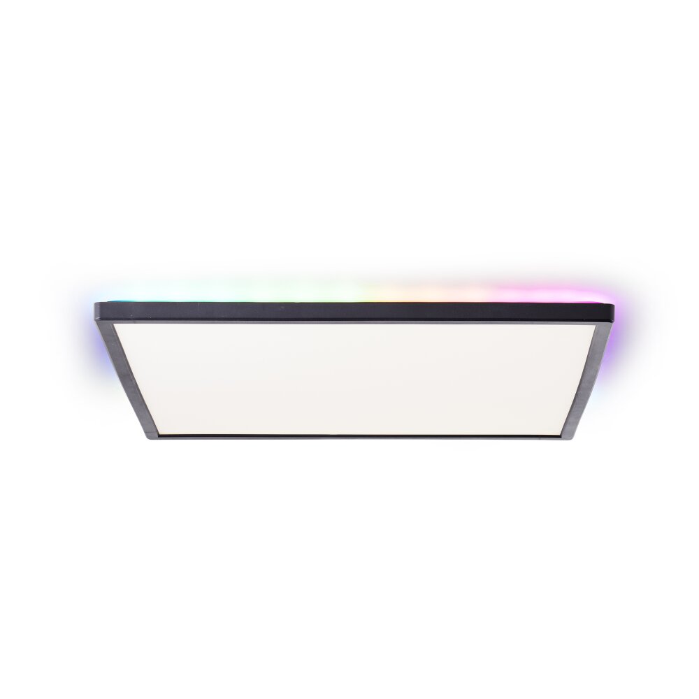 Brilliant Saltery Deckenpanel LED Schwarz, Weiß, 1-flammig, Fernbedienung, Farbwechsler main product photo