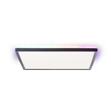 Brilliant Saltery Deckenpanel LED Schwarz, Weiß, 1-flammig, Fernbedienung, Farbwechsler