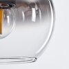 Koyoto Hängeleuchte Glas 15 cm Chrom, Klar, Rauchfarben, 4-flammig