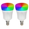 Candal E14 LED RGB 7 Watt 2200-6500 Kelvin 470 Lumen 2er Set mit Fernbedienung
